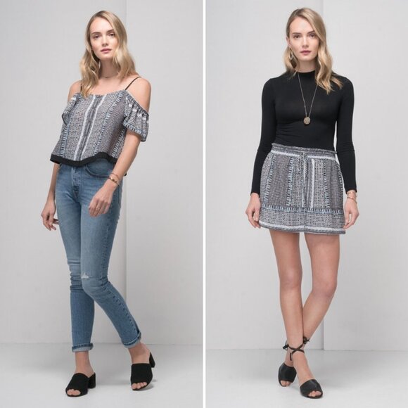 Revolve Greylin Keely Cold Shoulder Top & Skirt Set NWT - Picture 2 of 9